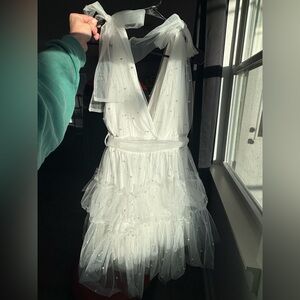 MARBLE White Layered Wedding Dress